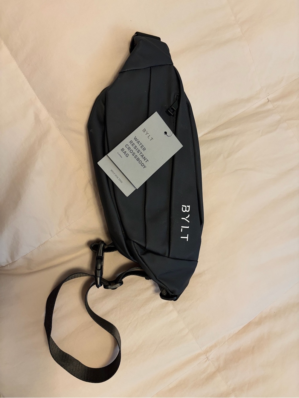 BYLT Basics Black Water-Resistant Sling Belt Bag